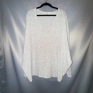 V-neck ribbed long sleeve top